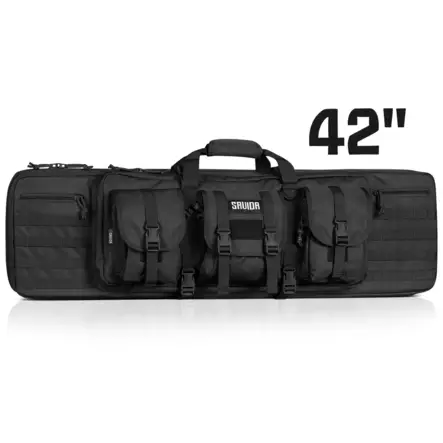 Savior Equipment American Classic Double aselaukku 42" / 107 cm - Pehmeät asepussit - RB-4212DG-V1-BK - 1