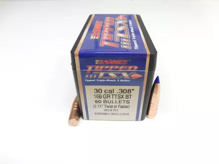 .30 cal Barnes 168gr TTSX BT Luoti 50kpl - 30cal kiväärin luodit - 200170 - 1