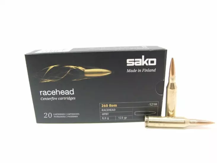 260 Rem SAKO 8,0g HPBT 20kpl - Muut kiväärin patruunat - 6438053996072 - 1