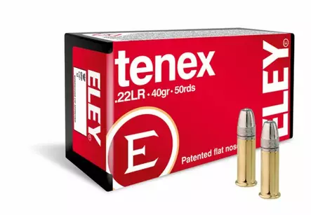 22lr Eley Tenex 40gr Rifle 50kpl - 22 LR Standard Velocity patruunat - 00100-CR-GB - 1